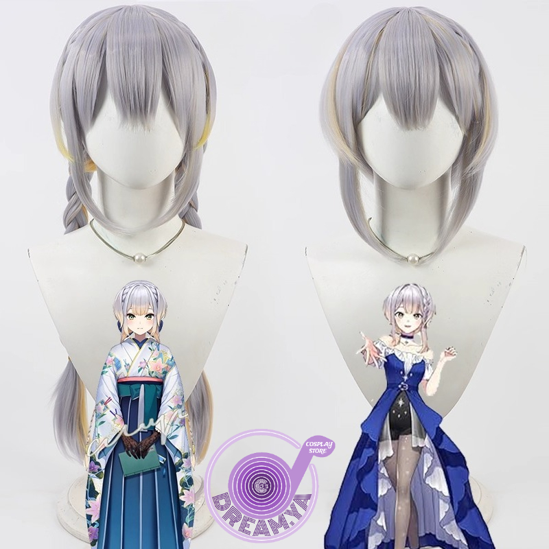 Synthetic Wigs - Shioriha Ruri Cosplay Wig Vtuber Gray