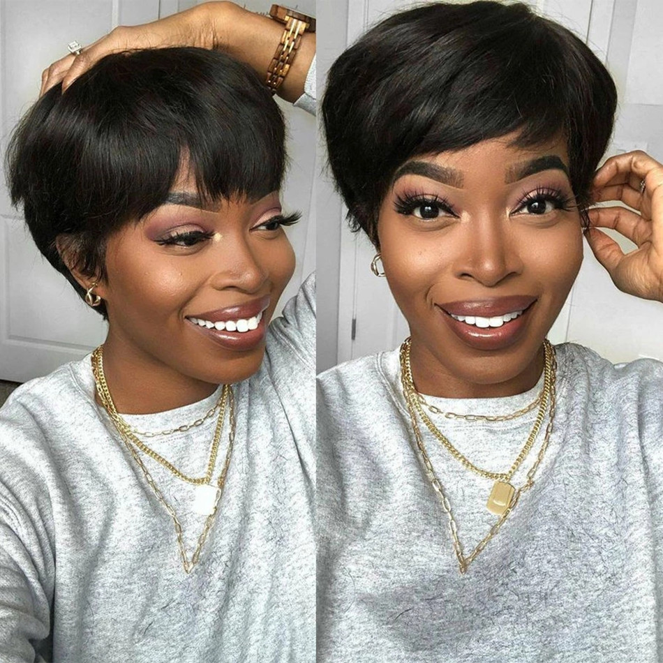 Short Human Hair Wigs Pixie Cu - огляд і ціна Short Pixie Cut Wig Human Hair Cheap