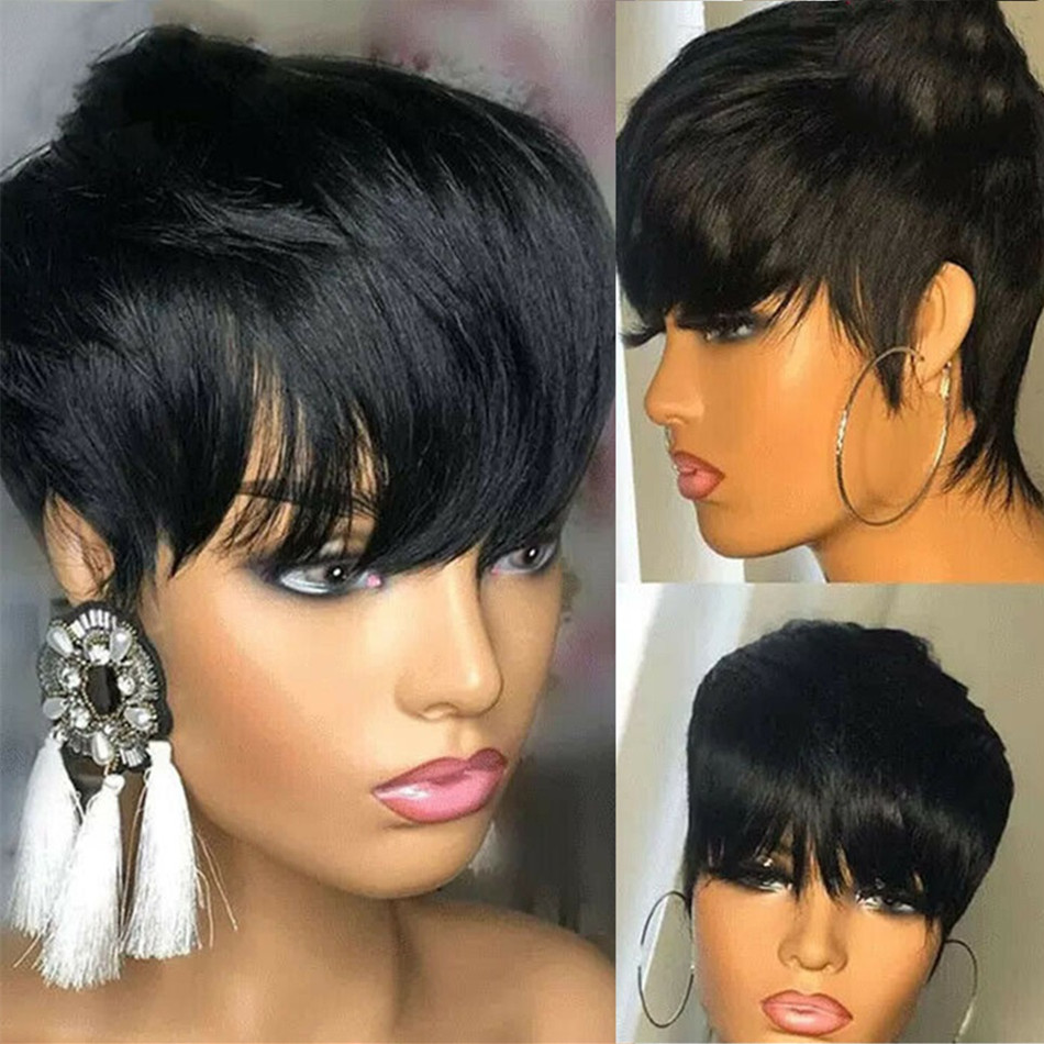 Short Human Hair Wigs Pixie Cu - огляд і ціна Short Pixie Cut Wig Human Hair Cheap