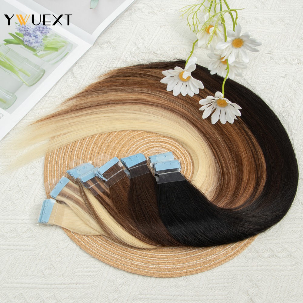 YWUEXT Mini Tape in Human Hair - огляд і ціна Invisible Tape In Extensions Real Hair