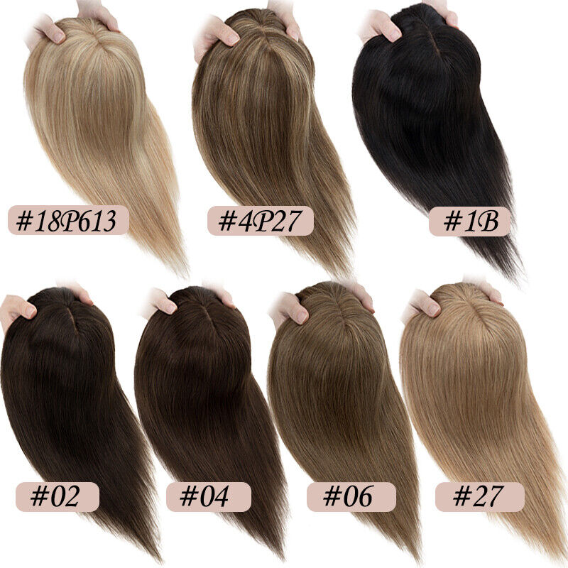Women Toupee Silk Base Topper  - огляд і ціна Seamless Clip In Hair Extensions Human Hair