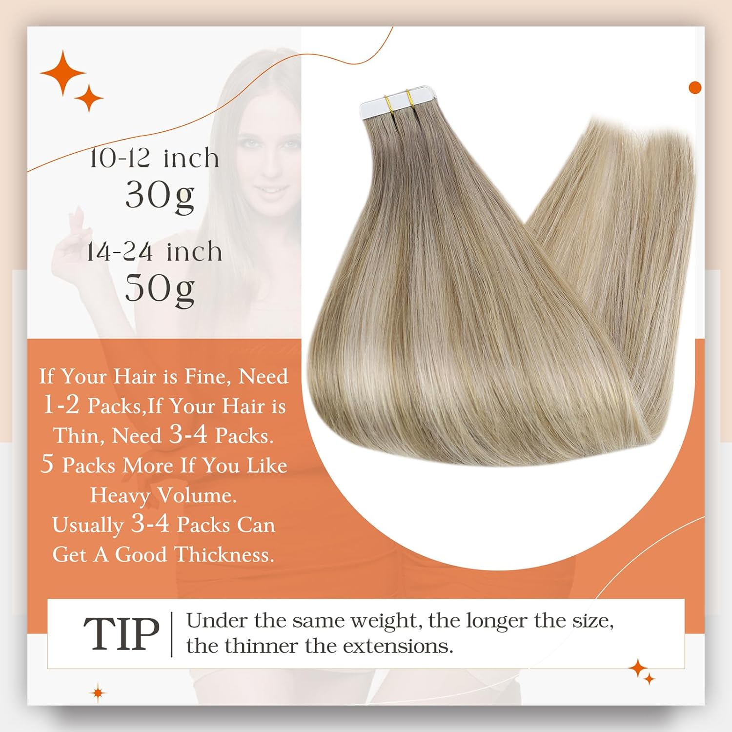 Full Shine Tape In Human Hair  - огляд і ціна Invisible Tape In Extensions Real Hair
