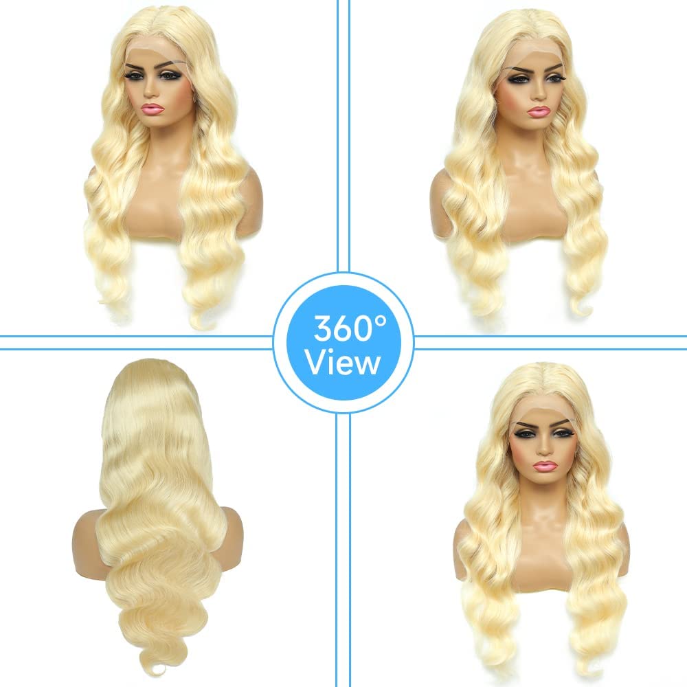 613 HD Lace Frontal Wig 200% D - огляд і ціна 613 Blonde Body Wave Lace Front Wig