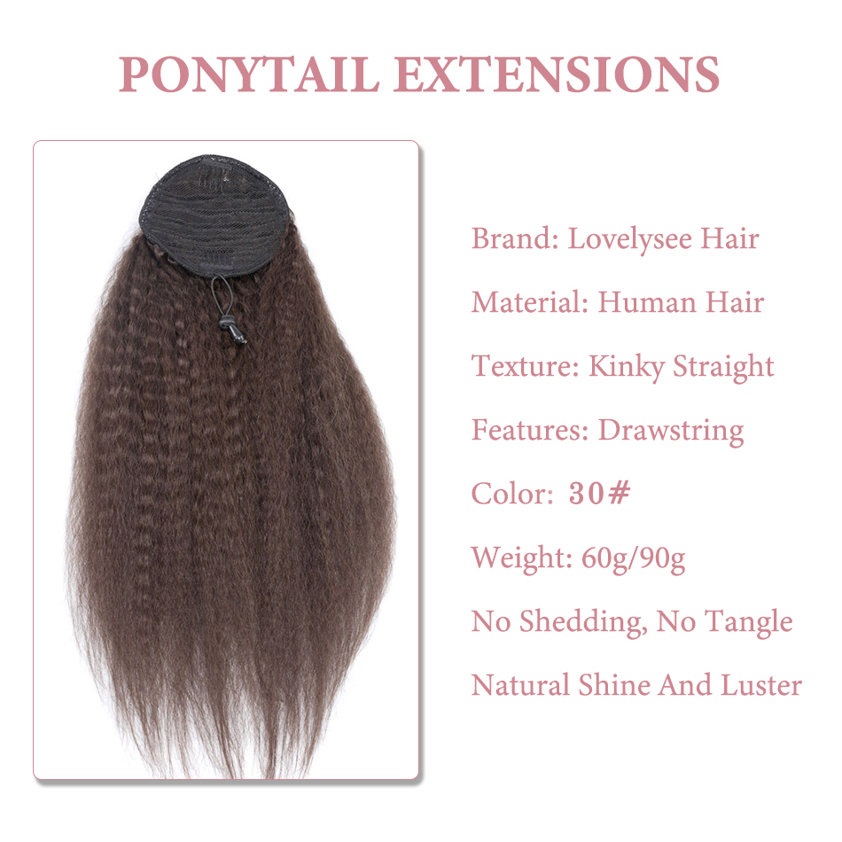 Ponytail Human Hair Wrap Aroun - огляд і ціна Seamless Clip In Hair Extensions Human Hair