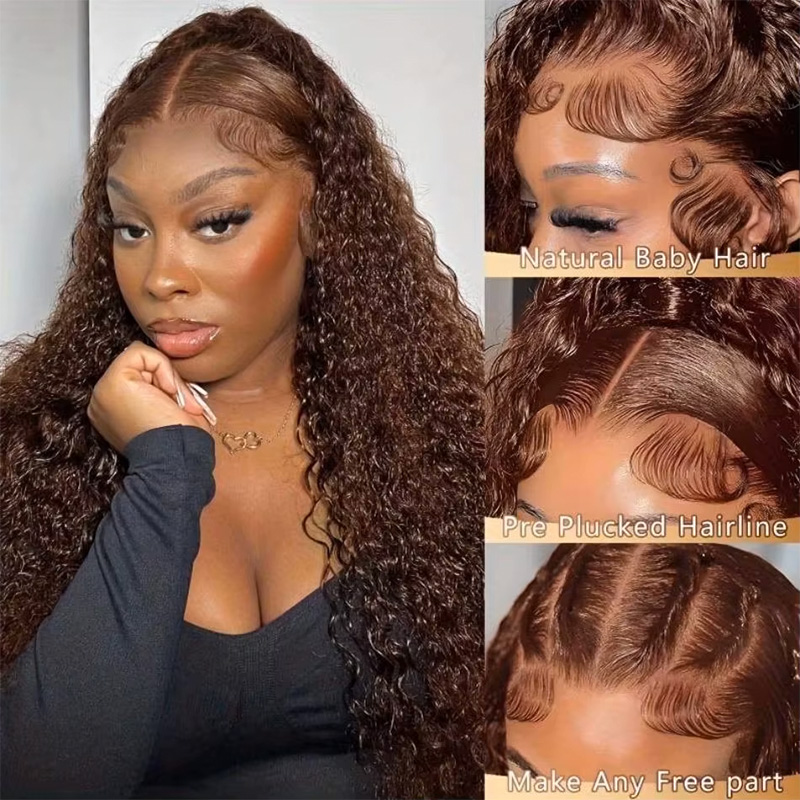 Chocolate Brown Colored 220% D - огляд і ціна Human Hair Wigs
