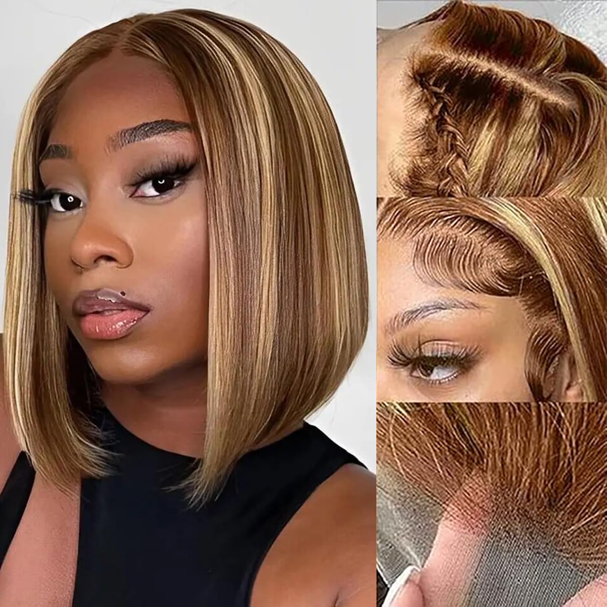 Bob Wig Human Hair 13x4 HD Lac - огляд і ціна Pre Parted 13X4 Lace Front Bob Wig