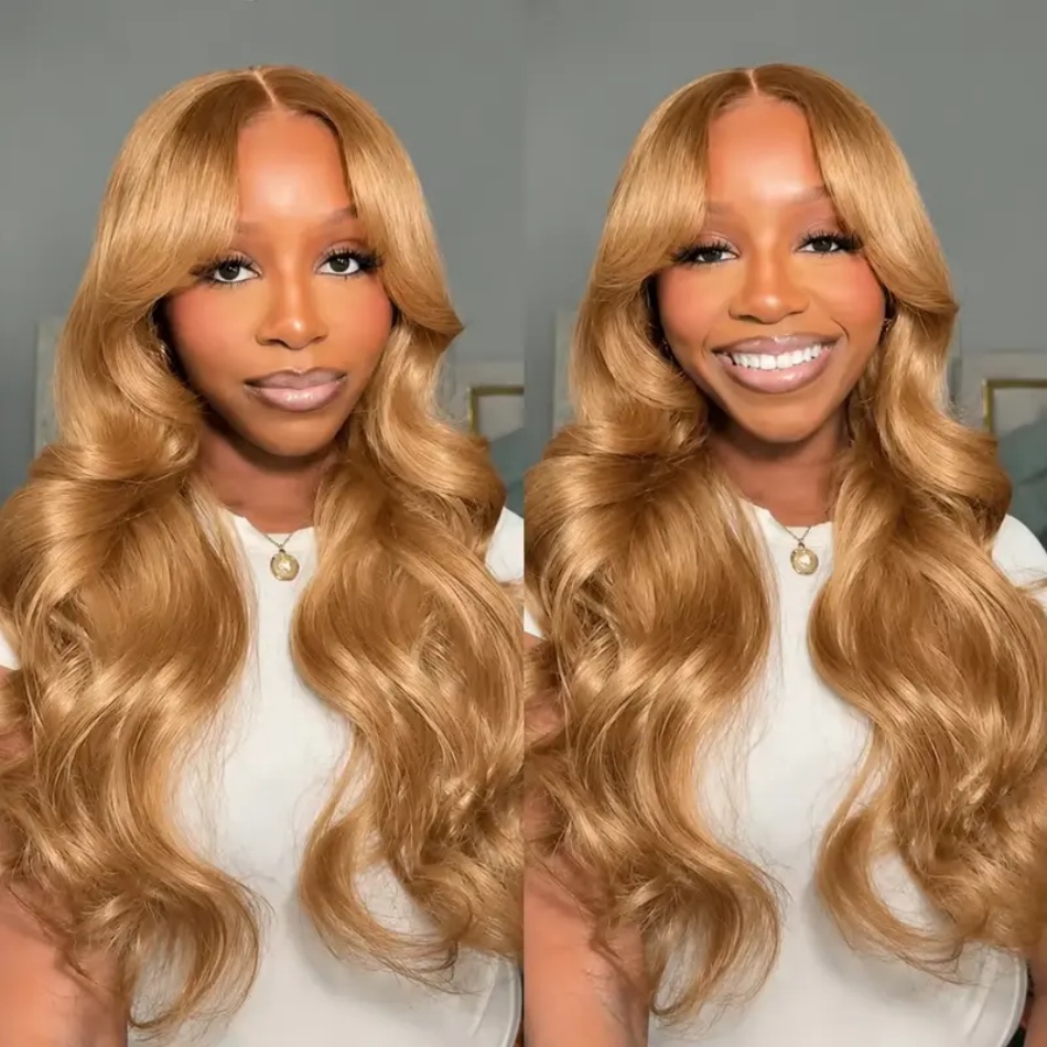 Honey Blonde Wig Body Wave 13x - огляд і ціна Hd Lace Frontal Wig Human Hair Pre Plucked