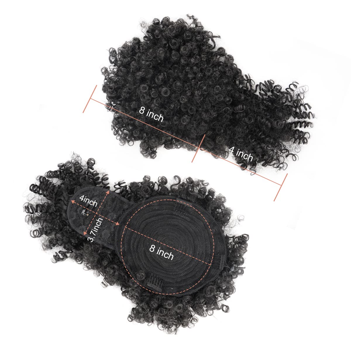 Afro Puff Synthetic Drawstring - огляд і ціна Drawstring Afro Curly Puff Ponytail