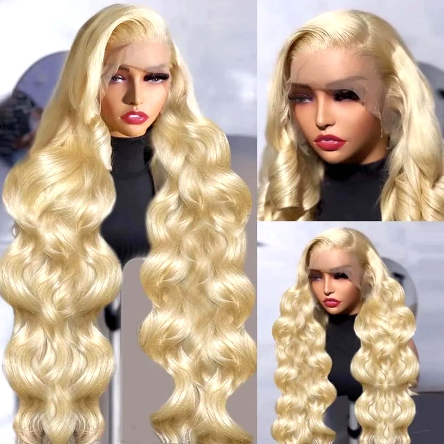 613 Human Hair Wig 13x6 Body W - огляд і ціна 613 Blonde Body Wave Lace Front Wig