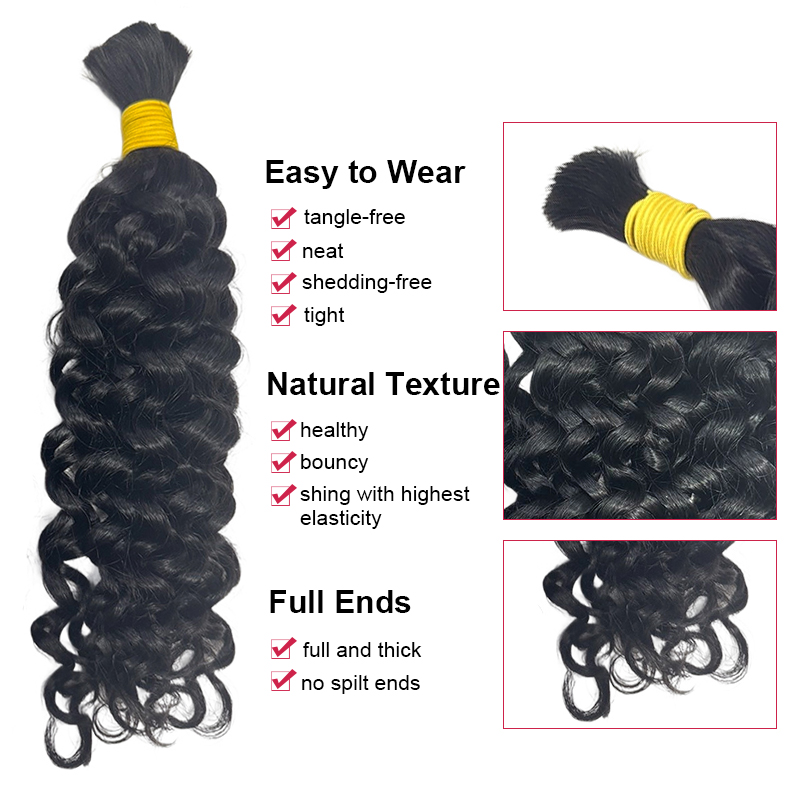 Water Wave Bulk Human Hair For - огляд і ціна Water Wave Bulk Human Hair For Braiding