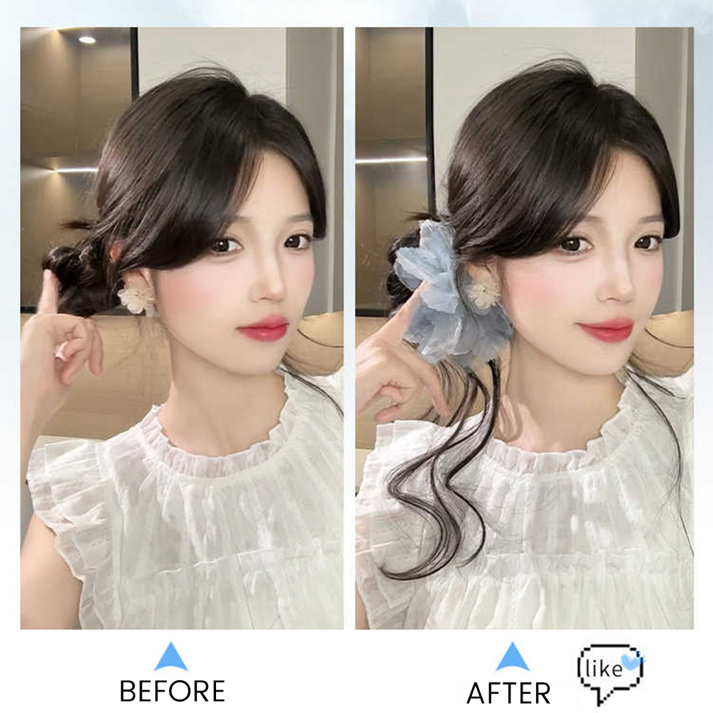 Synthetic Short Wavy Curly Flo - огляд і ціна Claw Clip Messy Bun Hair Piece