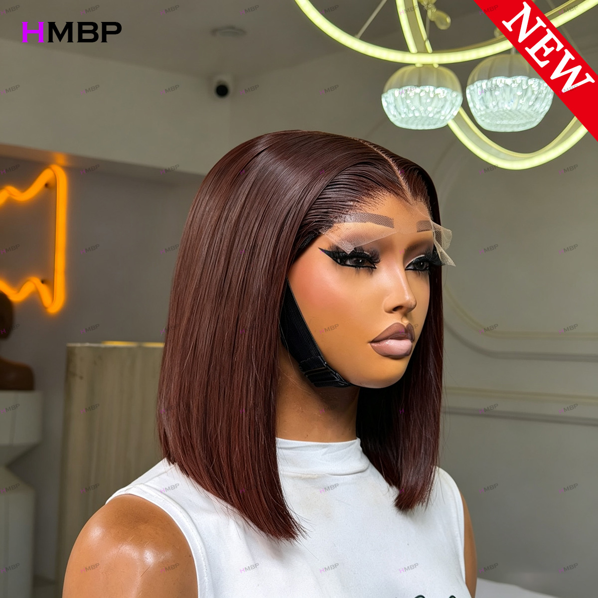 #33 Dark Auburn Straight Bob W - огляд і ціна Glueless Wear And Go Human Hair Wig