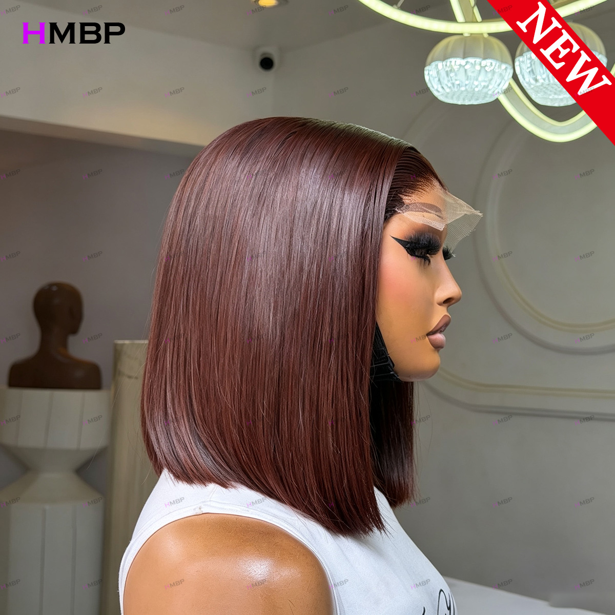 #33 Dark Auburn Straight Bob W - огляд і ціна Glueless Wear And Go Human Hair Wig