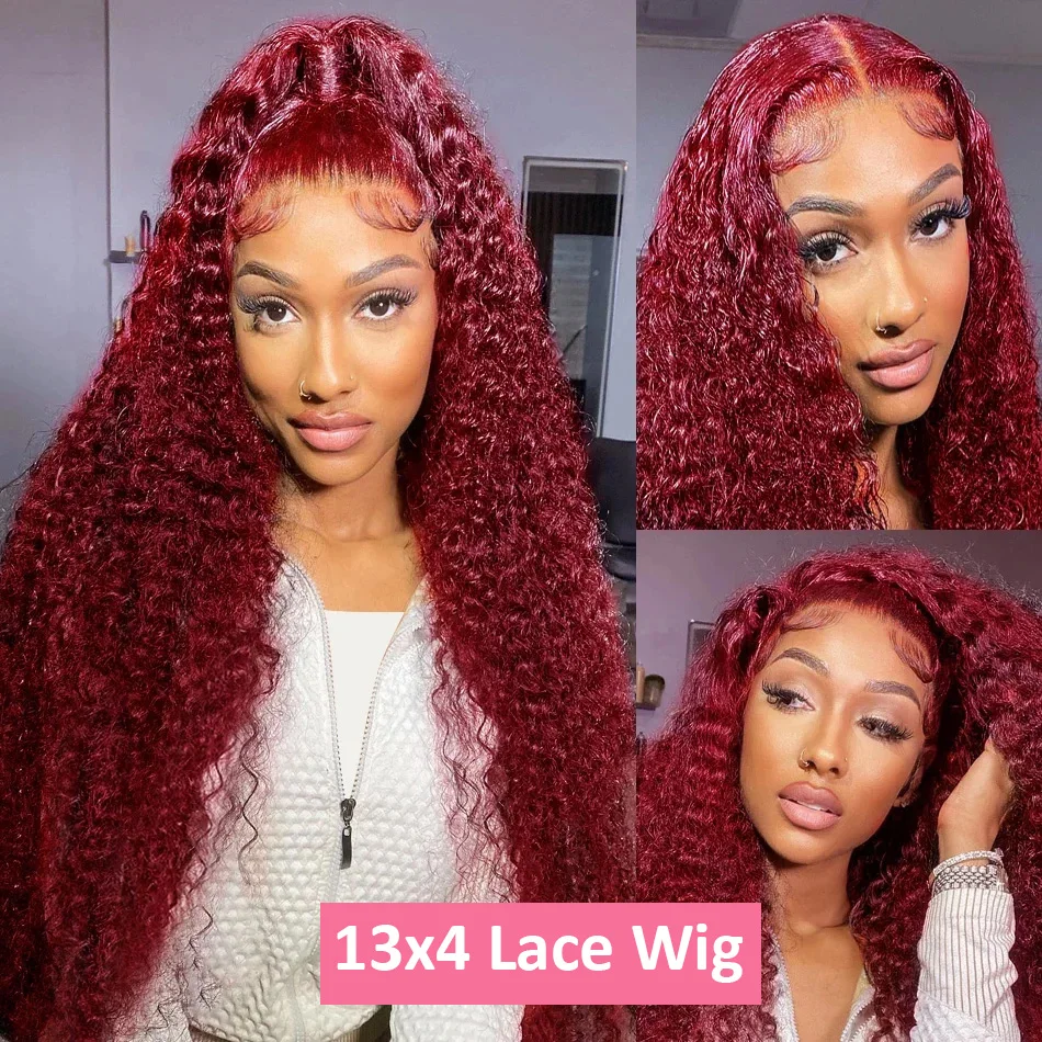 200 Density Burgundy Deep Wave - огляд і ціна Human Hair Wigs